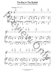 The Boy in the Bubble piano sheet music cover